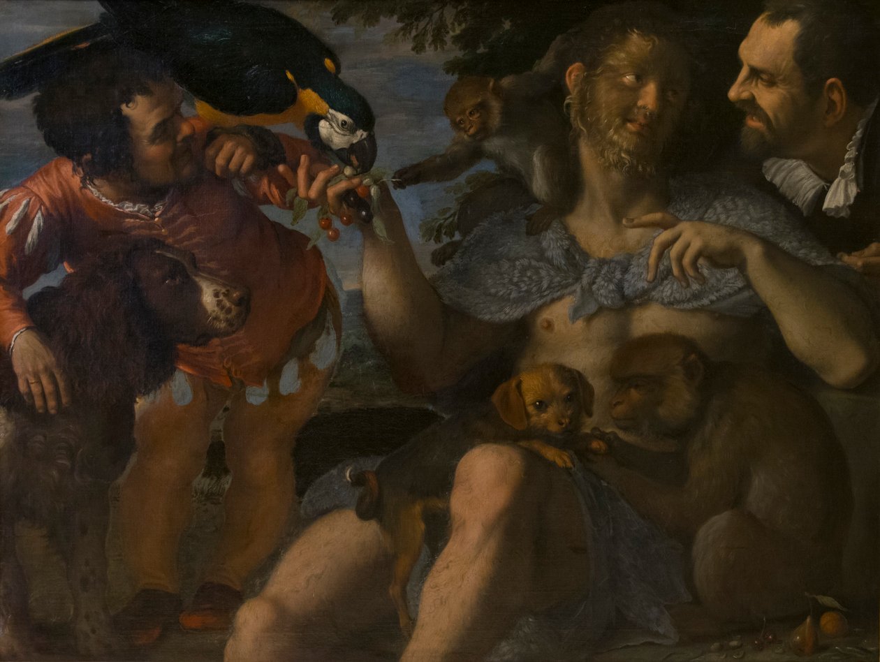 Arrigo Peloso, Pietro Matto og Amon Nano, ca. 1598. af Agostino Carracci