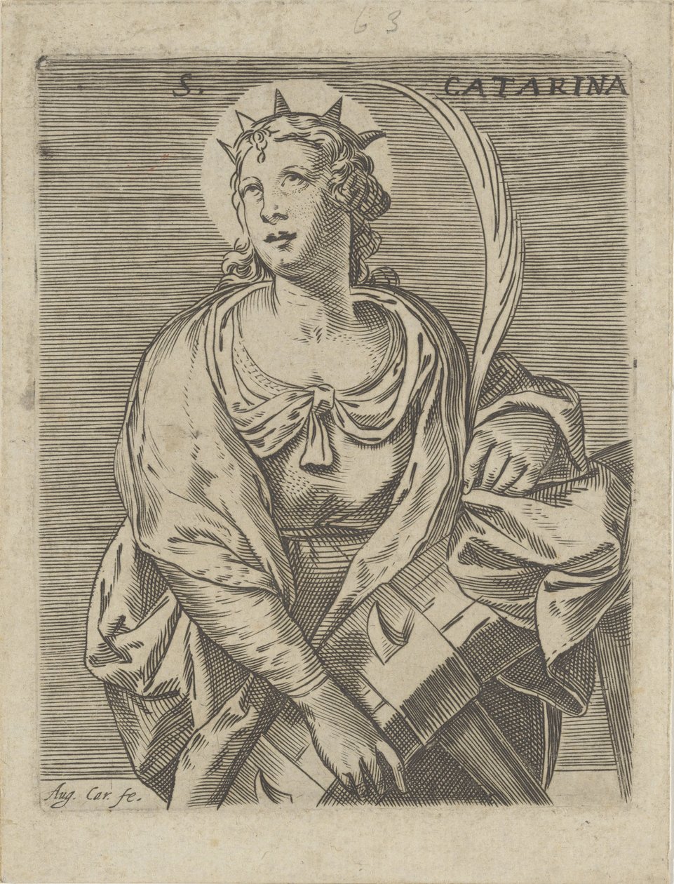 Katarina af Alexandria S. Catarina (titel på objekt) af Agostino Carracci