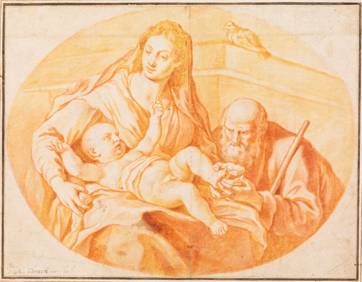 Den hellige familie af Agostino Carracci
