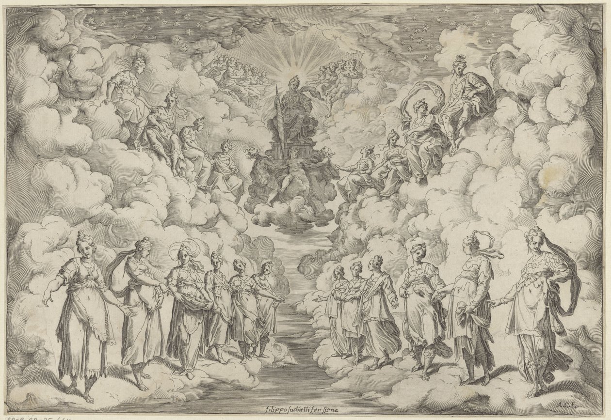 Harmoni af sfærerne af Agostino Carracci
