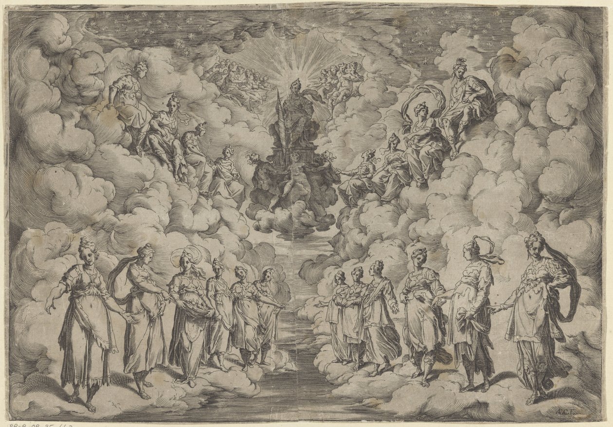 Harmoni af sfærerne af Agostino Carracci