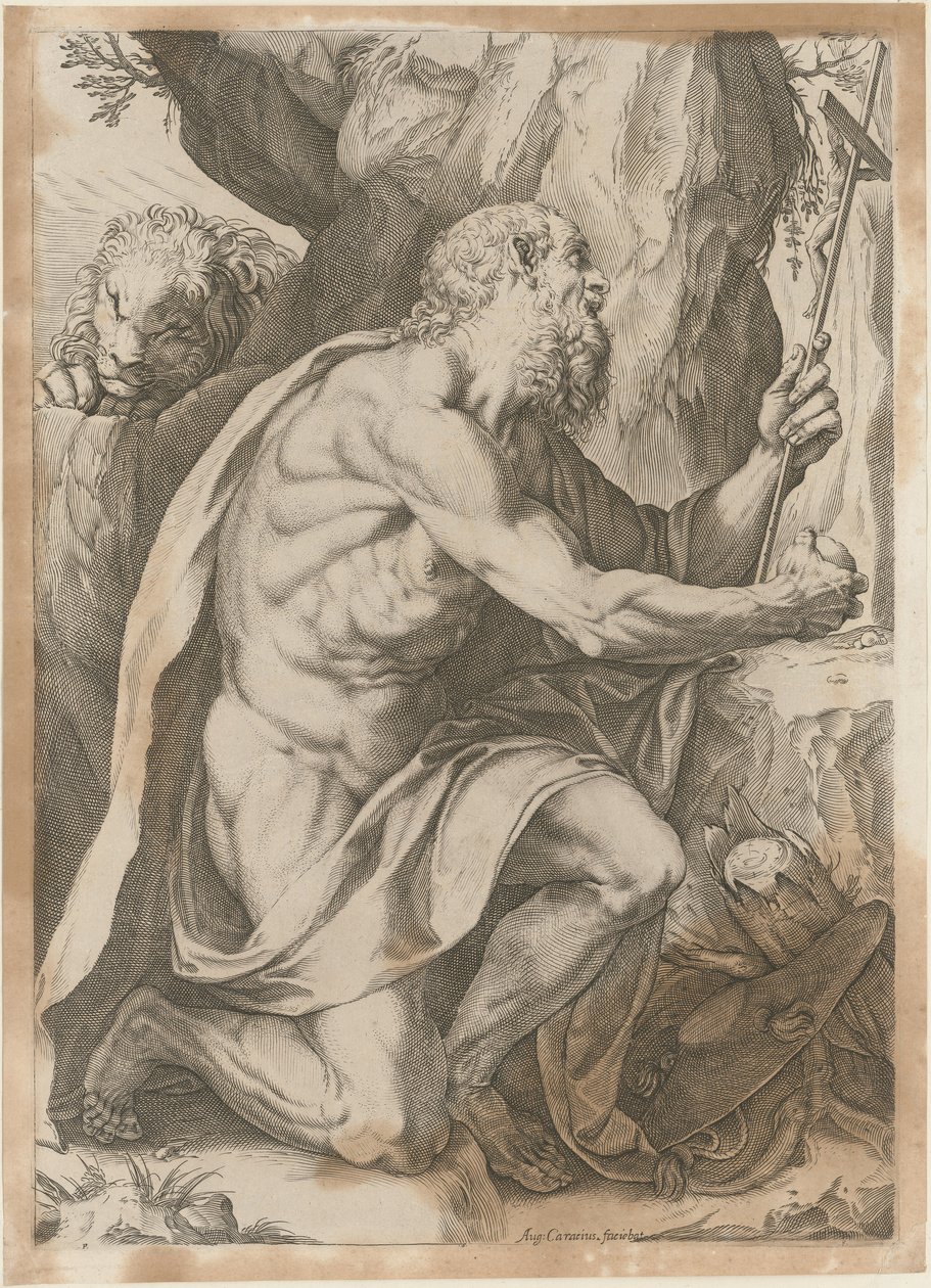 Sankt Hieronymus af Agostino Carracci