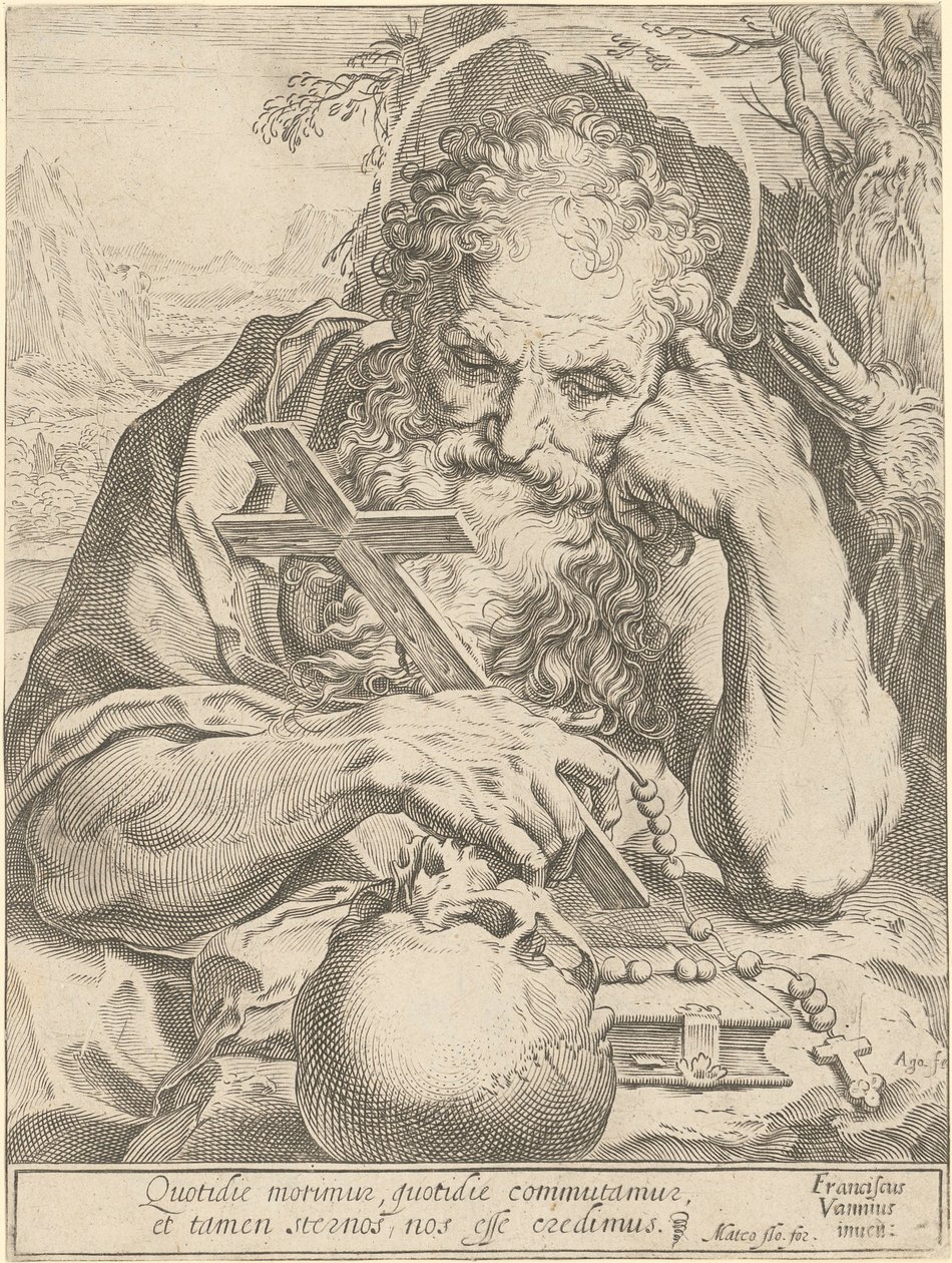 Sankt Hieronymus af Agostino Carracci