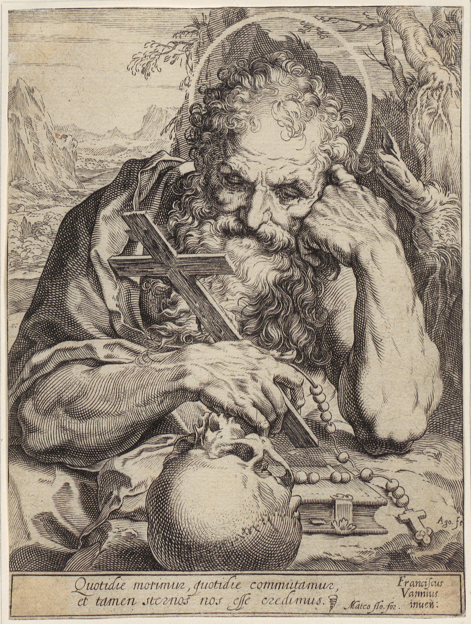 Sankt Hieronymus af Agostino Carracci