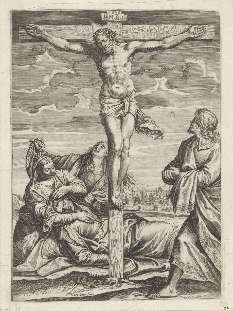 Kristi korsfæstelse af Agostino Carracci