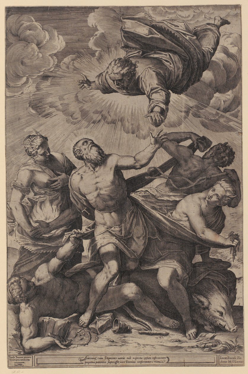 Den hellige Katarinas mystiske bryllup af Agostino Carracci