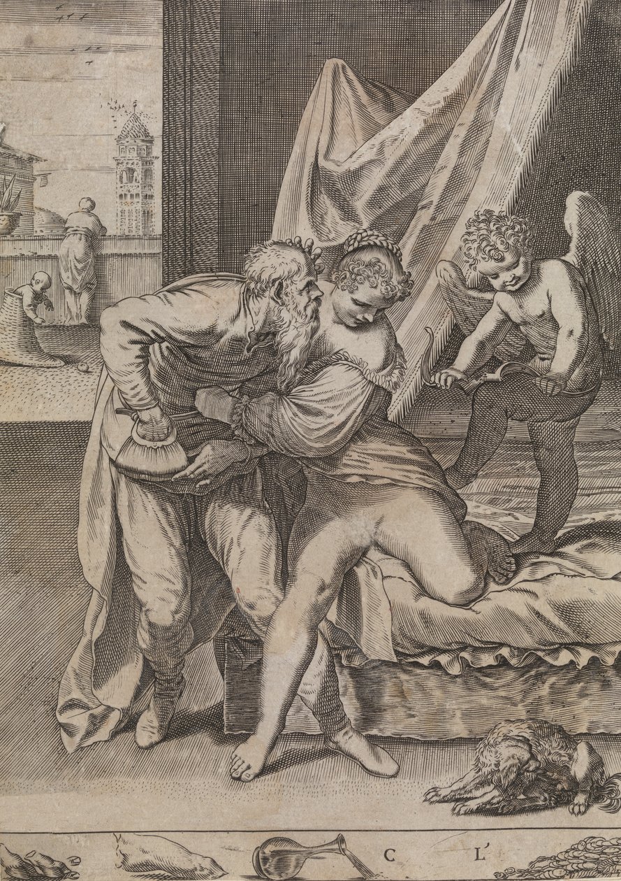 Alt vinder guld, ca. 1590-95. af Agostino Carracci