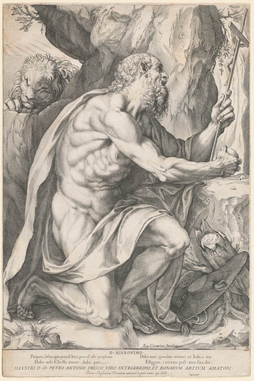 Sankt Jerome af Agostino Carracci