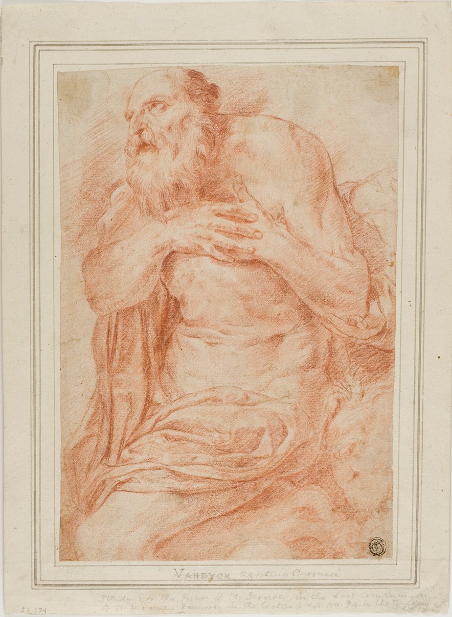 Sankt Jerome af Agostino Carracci