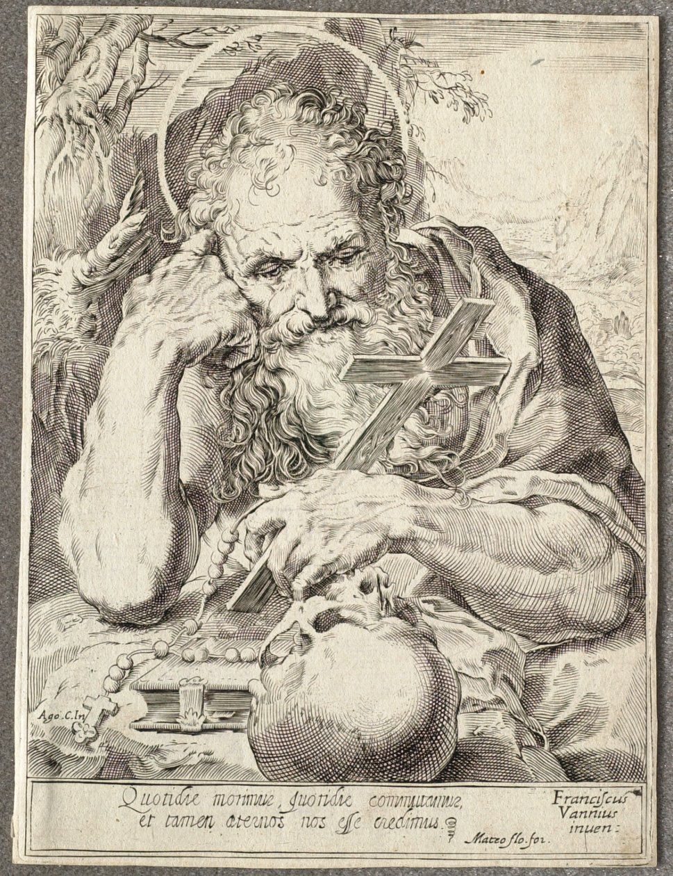 Sankt Hieronymus af Agostino Carracci
