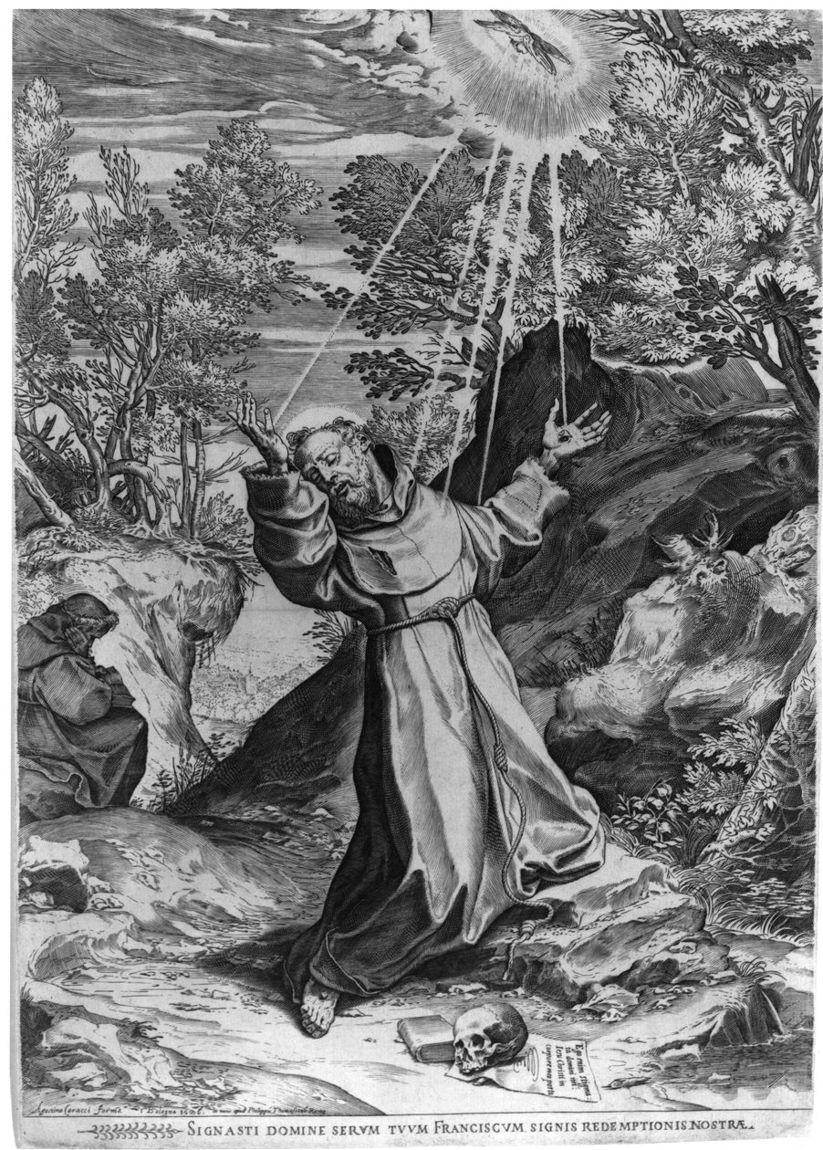 Stigmatiseringen af Sankt Frans af Agostino Carracci