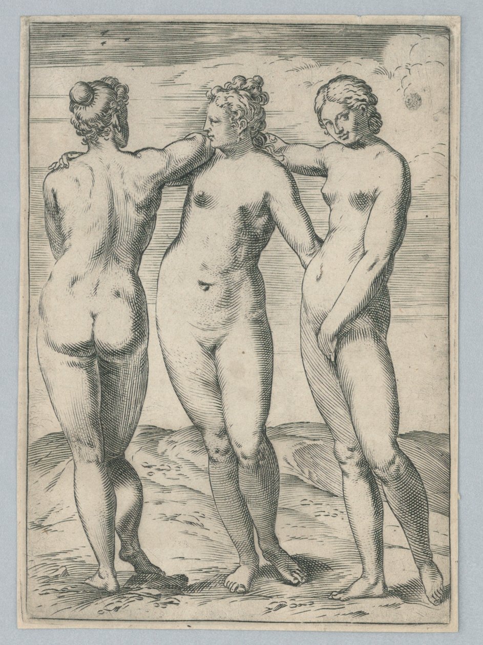 De tre nåder af Agostino Carracci