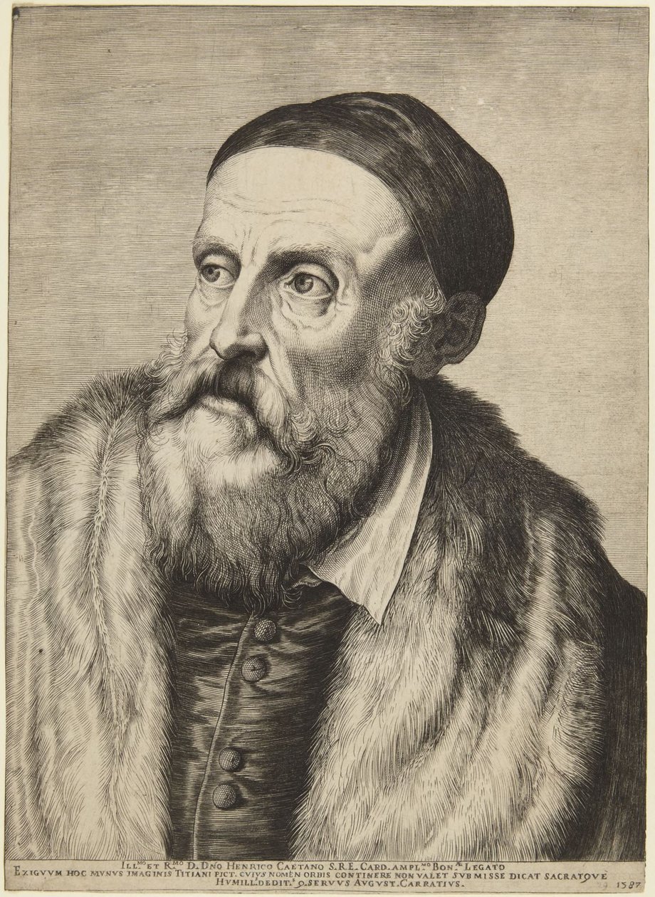 Tizian  (Bartsch 14 I; Calvesi/Casale 124) af Agostino Carracci