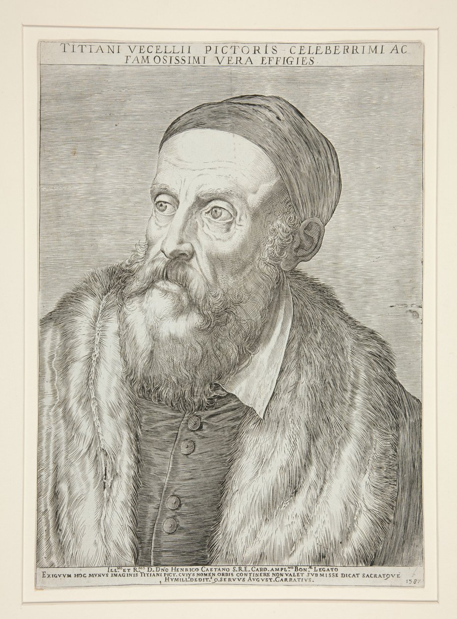 Tiziano Vecelli (Titian) af Agostino Carracci