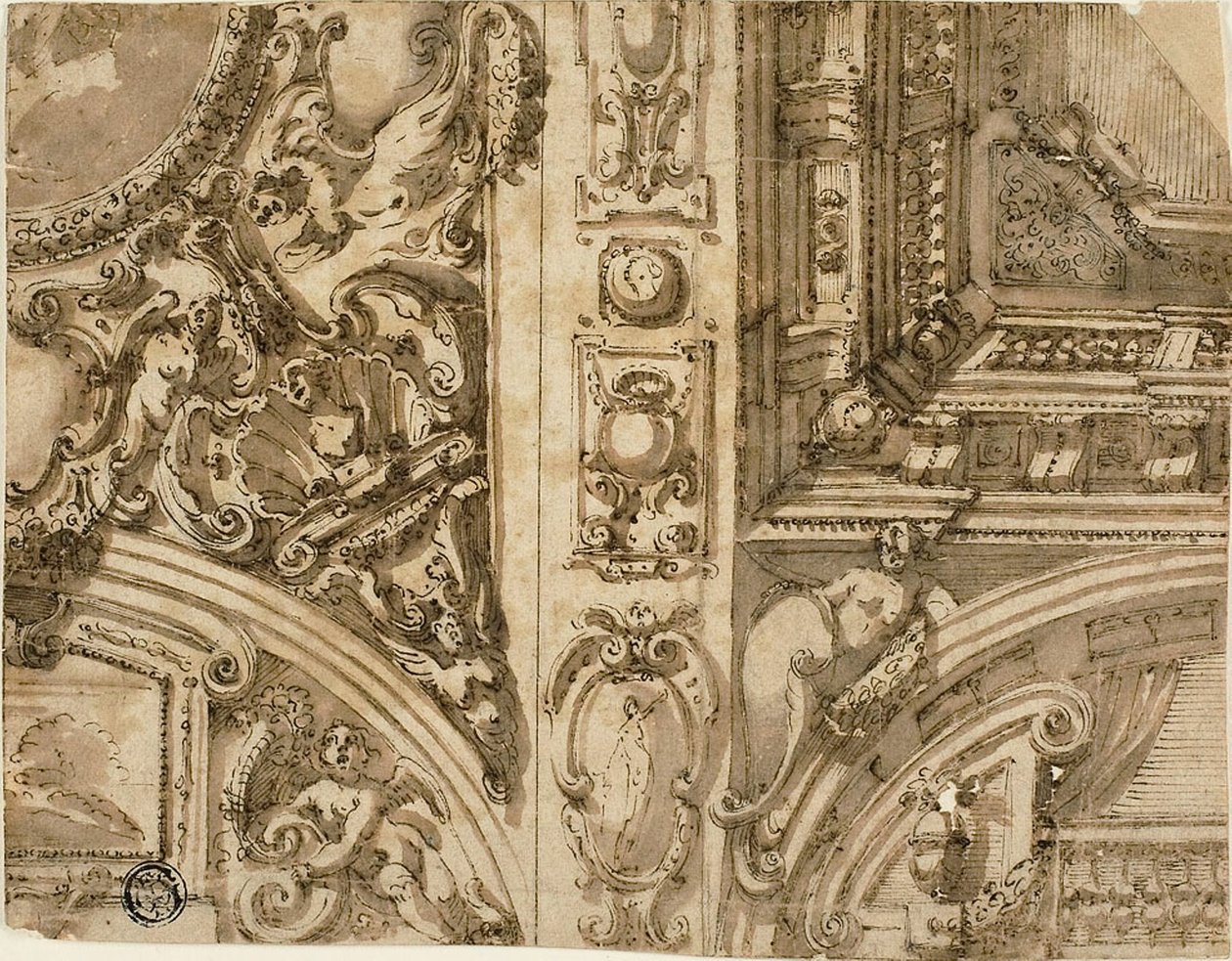 Illusionistisk loftsdekoration af Agostino Mitelli