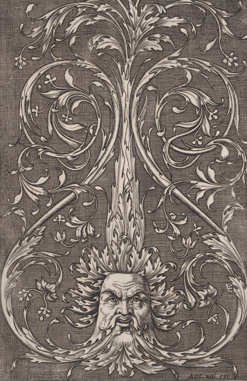 Ornamental panel, ca. 1514-36. af Agostino Veneziano
