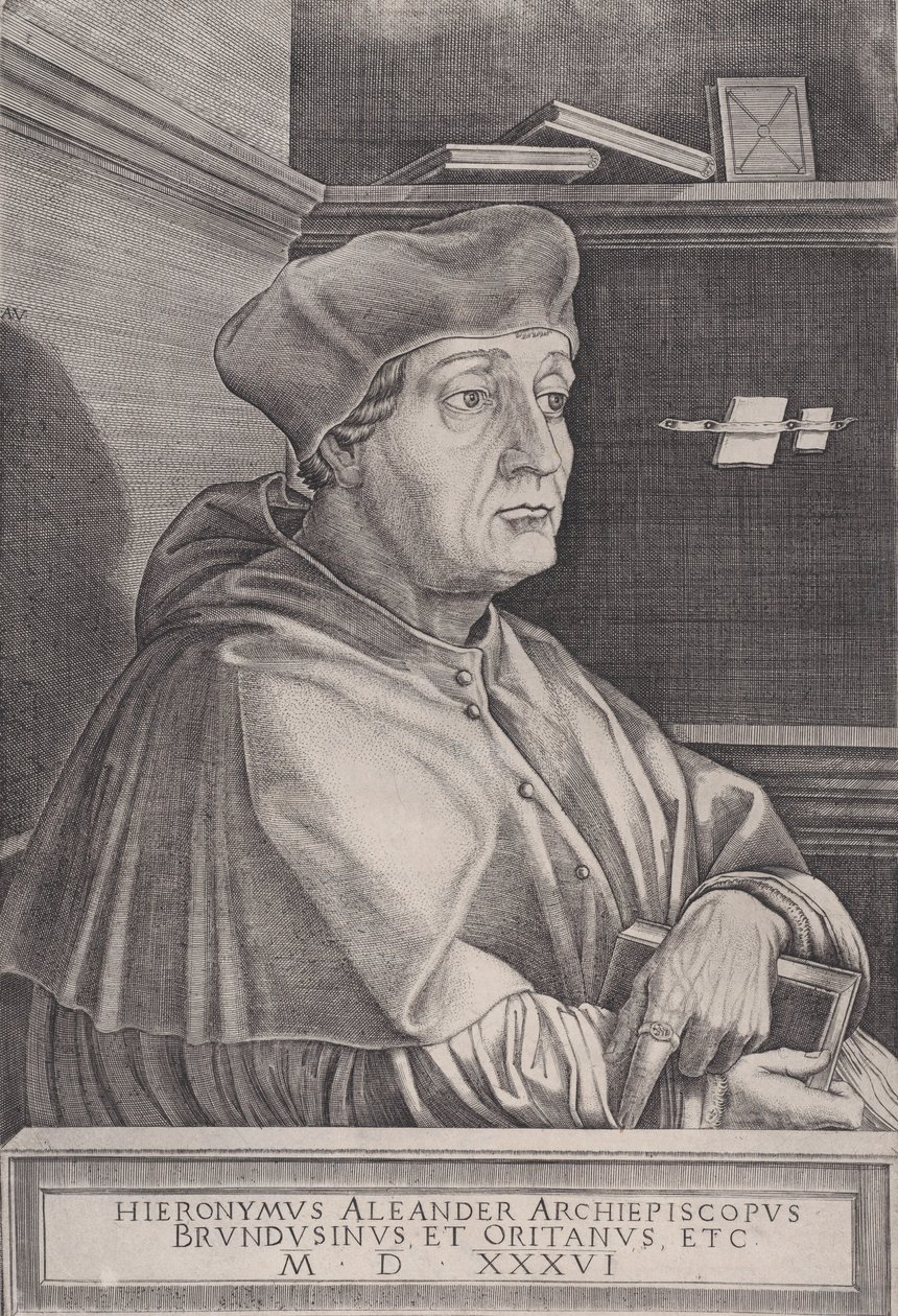 Ærkebiskoppen af Brindisi, dateret 1536. af Agostino Veneziano