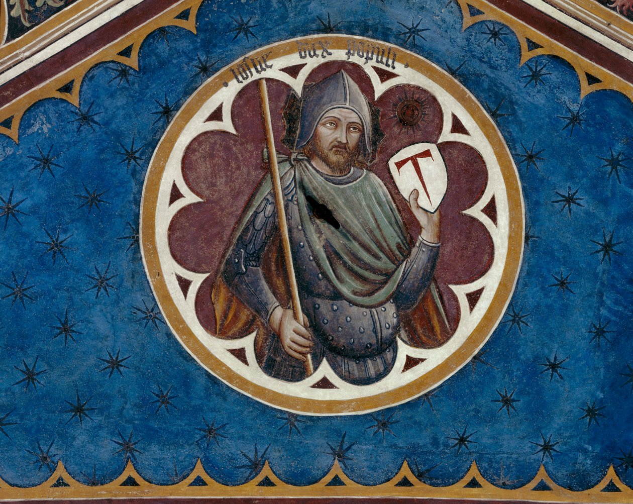 Lotharius, dux populi, detalje af det fjerde spænd af loftet (fresco) af Agostino di Marsiglio