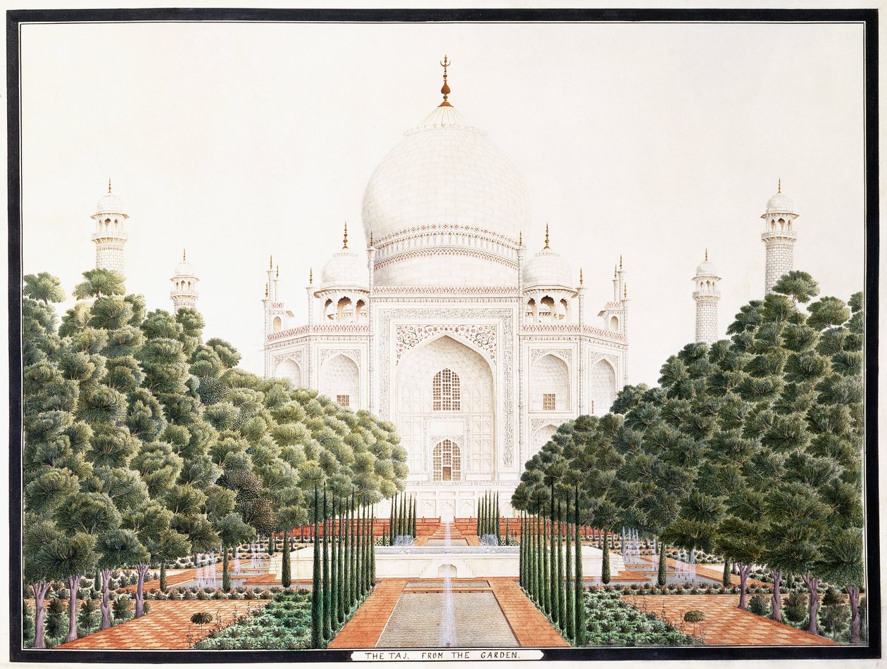 Taj fra haven, ca. 1815 af Agra School