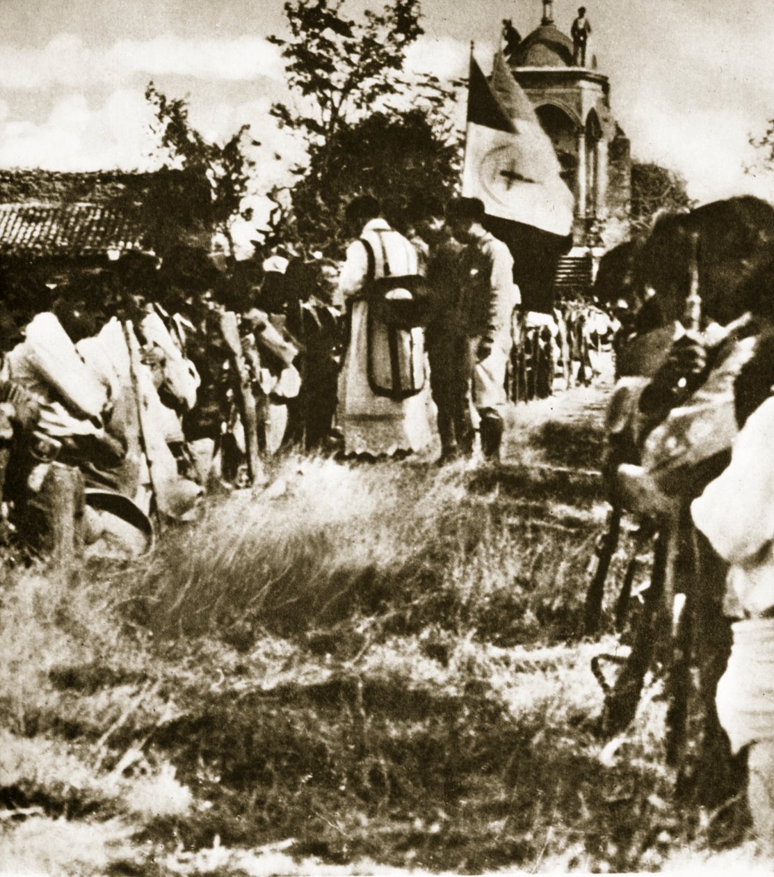 En gruppe Cristeros samledes til hemmelige andagter, ca. 1926 af Agustin Victor Casasola
