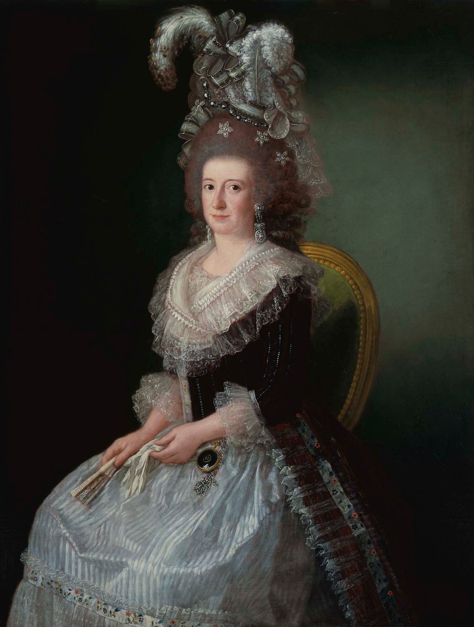 Portræt af María Josefa Piscatori, Marquesa de San Andrés (1757-1807), hustru til Pedro López de Lerena. af Agustín Esteve