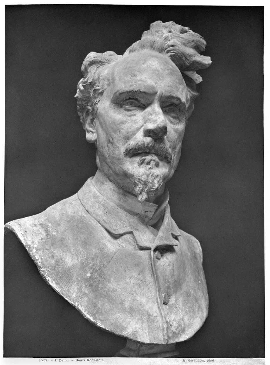 Buste af Henri Rochefort (1830-1913) (gips) af Aime Jules Dalou