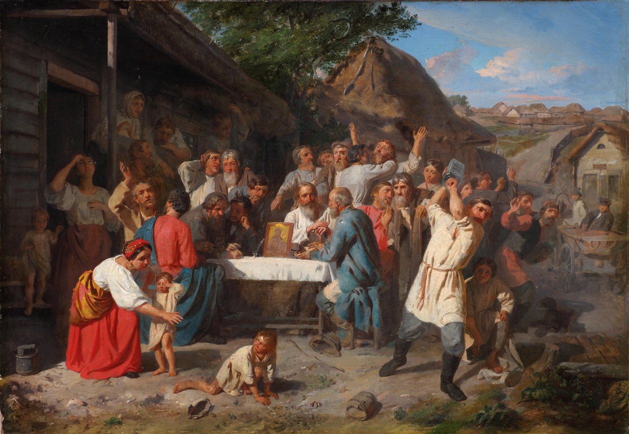 En ed om mådehold. Temperance Society, 1860 af Akim Yegorovich Karneev
