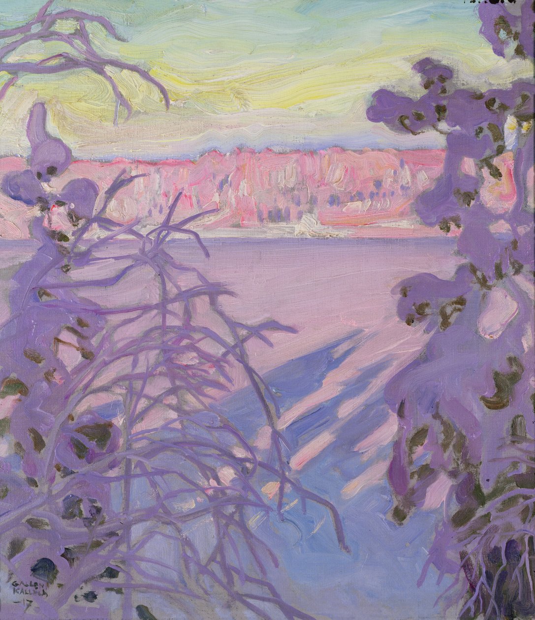 Et vinterlandskab, 1917 af Akseli Valdemar Gallen Kallela