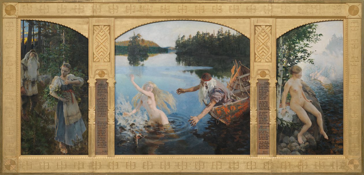 Aino-myten, triptykon af Akseli Gallen-Kallela