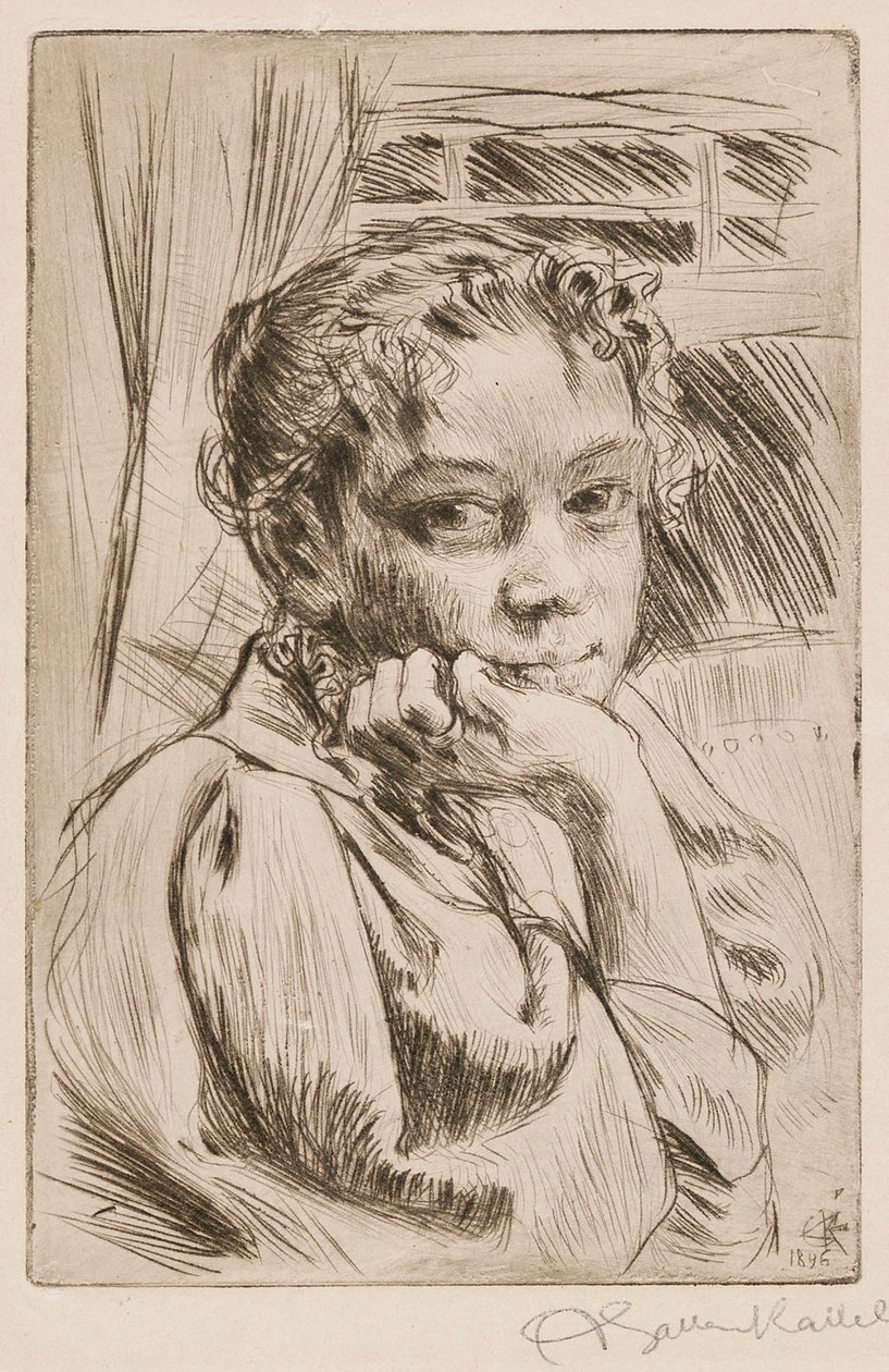 Mary Gallén, kunstnerens hustru af Akseli Gallen-Kallela
