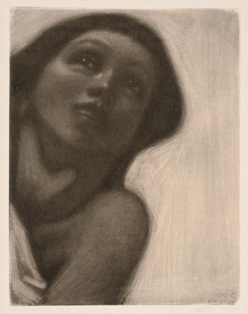 Mezzotint (motiv fra fresken «Foråret» i Jusélius-mausoleet) af Akseli Gallen-Kallela