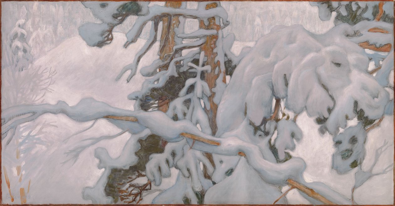 Vinter, studie til freskerne i Jusélius-mausoleet af Akseli Gallen-Kallela