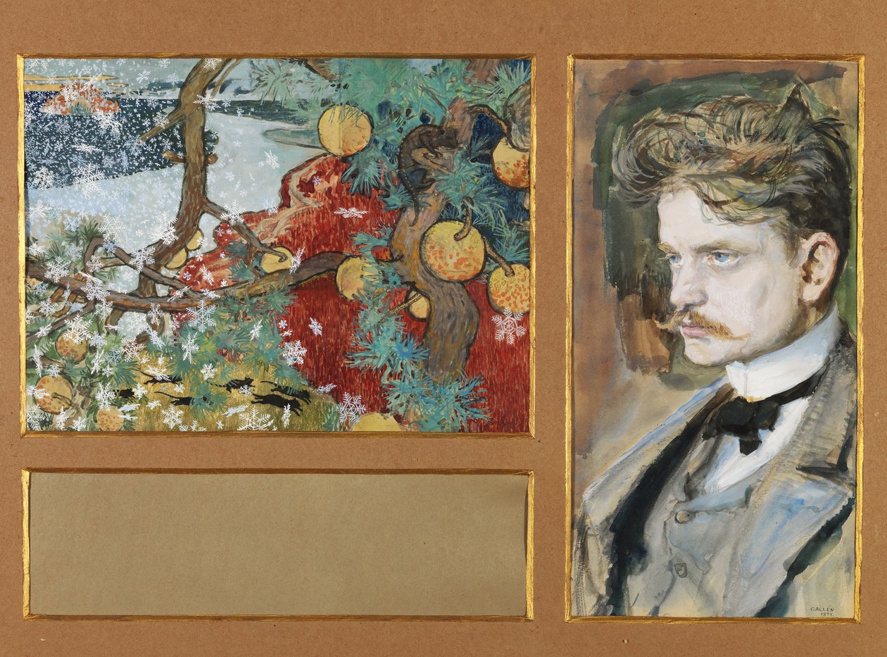 En Saga Jean Sibelius og Fantasy Landscape, 1894 af Akseli Gallen Kallela