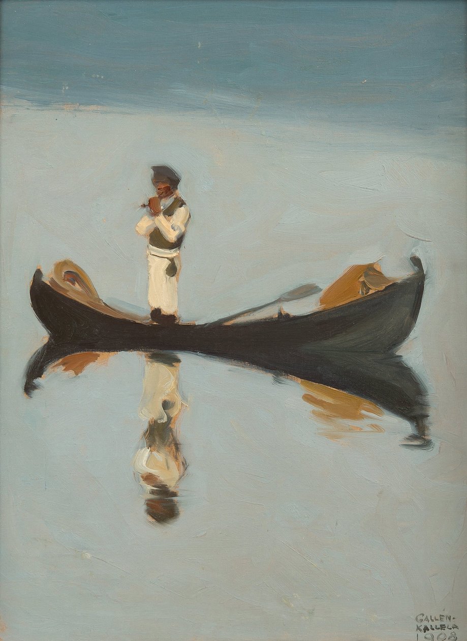 Mandfiskeri, 1908 af Akseli Gallen Kallela