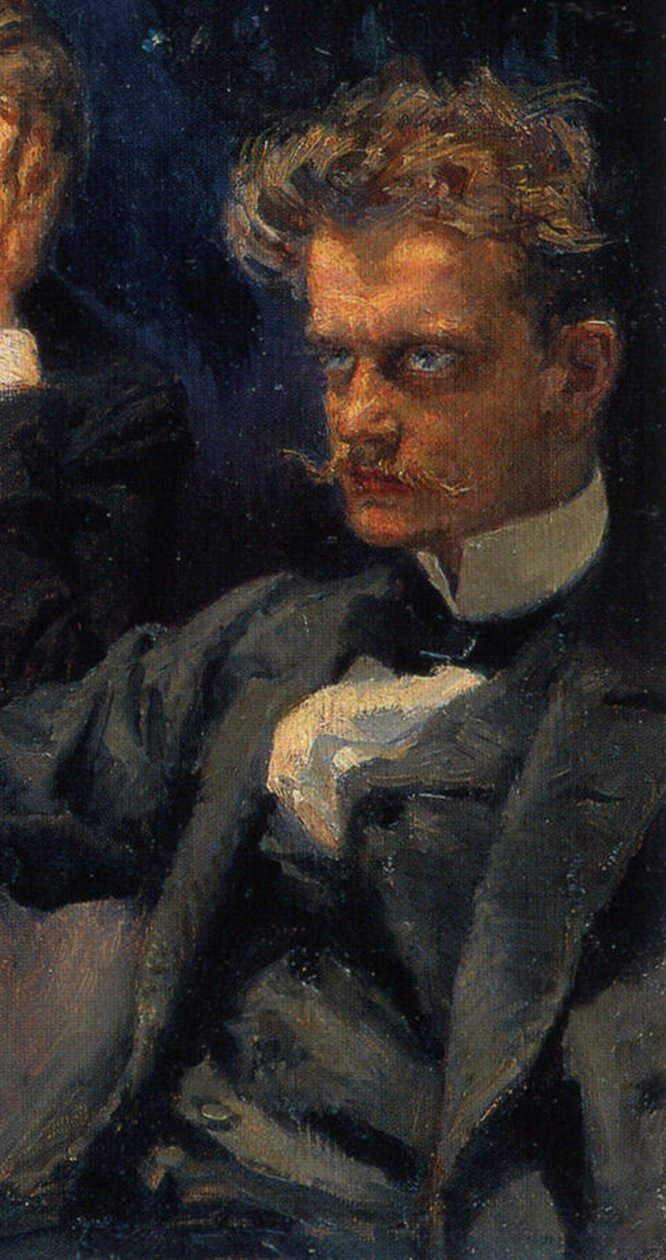 Symposiet, detalje: Jean Sibelius, 1894 af Akseli Gallen Kallela