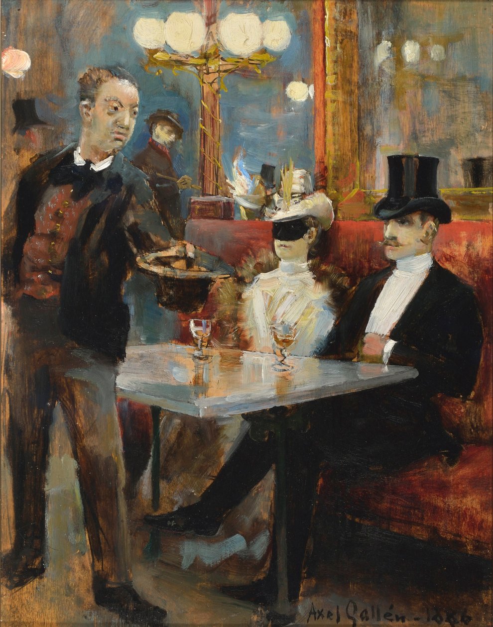 På en café i Paris af Akseli Valdemar Gallen-Kallela