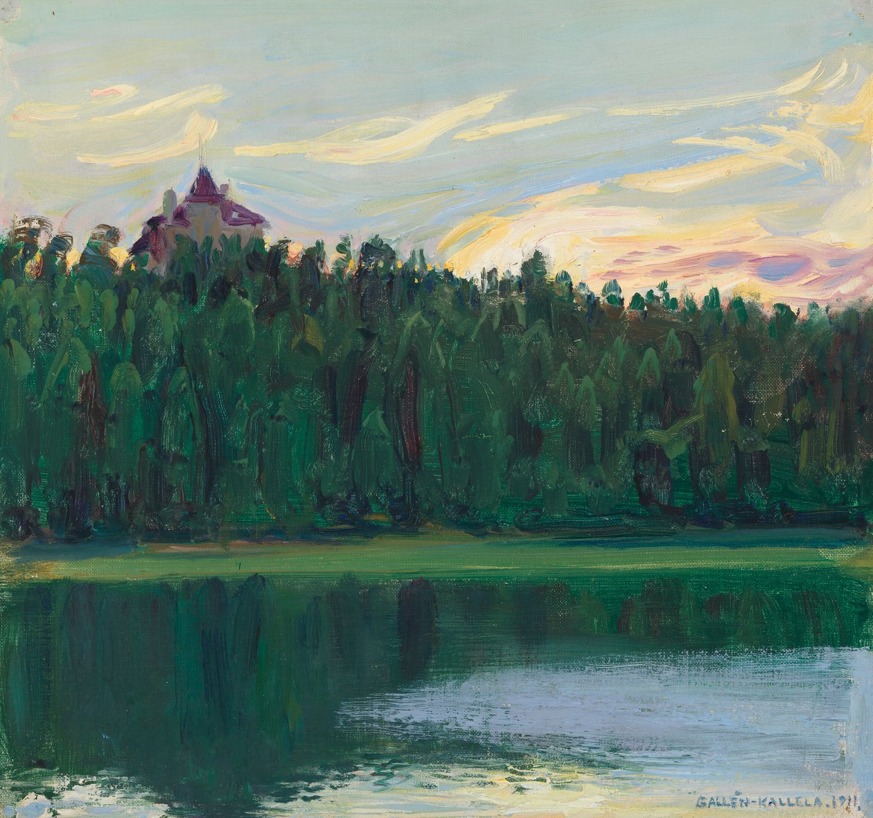 Lakeside Landscape af Akseli Valdemar Gallen-Kallela