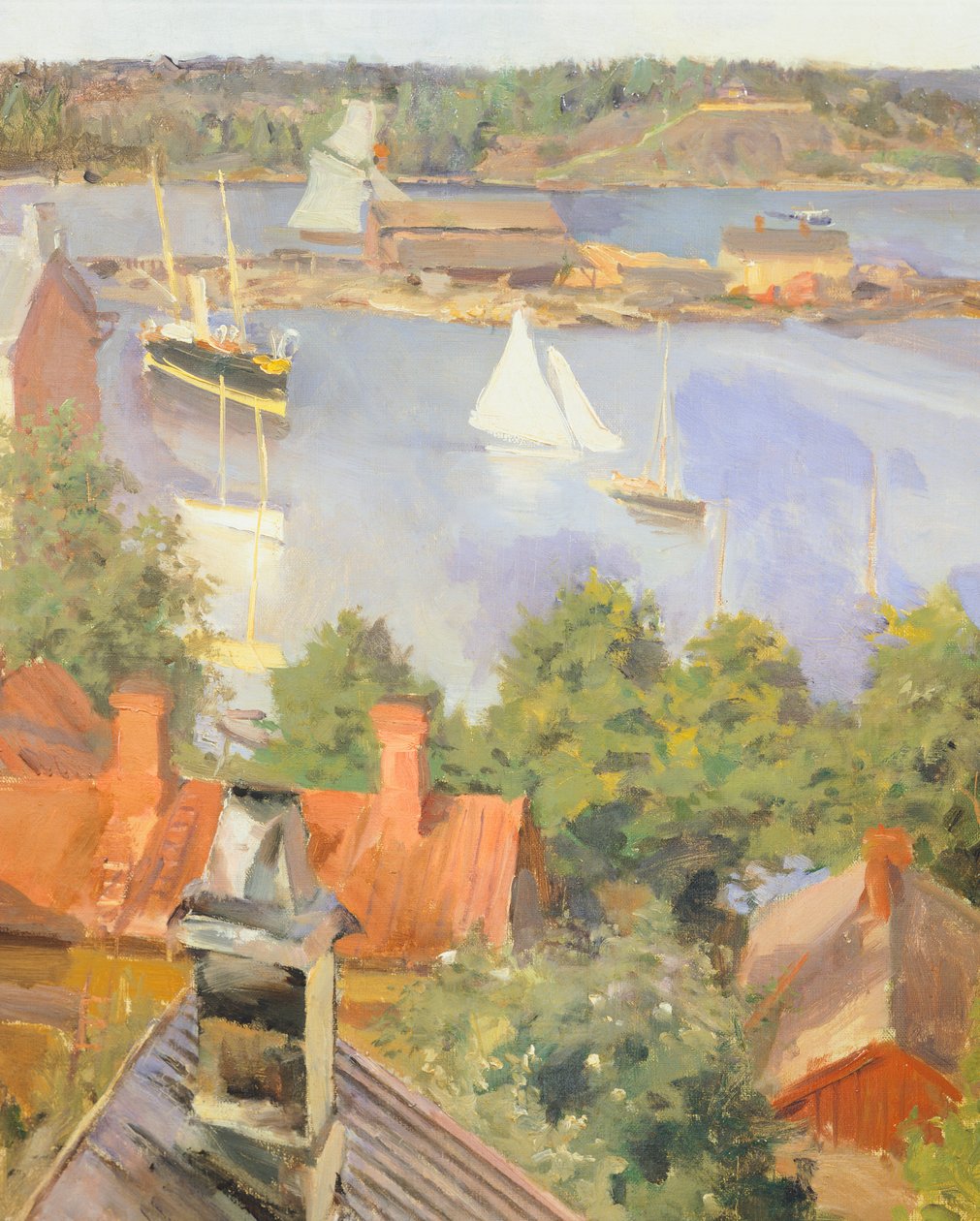 North Harbor, Helsinki by Akseli Gallen-Kallela, Finland 19th century Detail af Akseli Valdemar Gallen Kallela