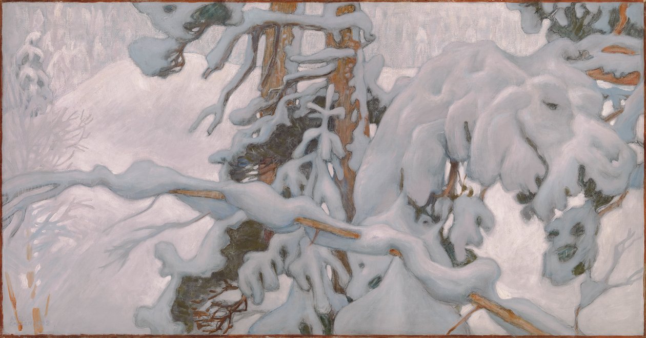 Vinter, studie til Juselius-mausoleets freskoer af Akseli Valdemar Gallen-Kallela