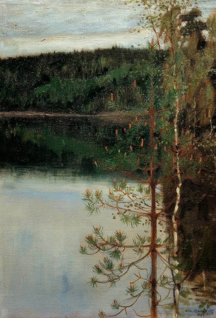 Udsigt over en sø af Akseli Valdemar Gallen Kallela