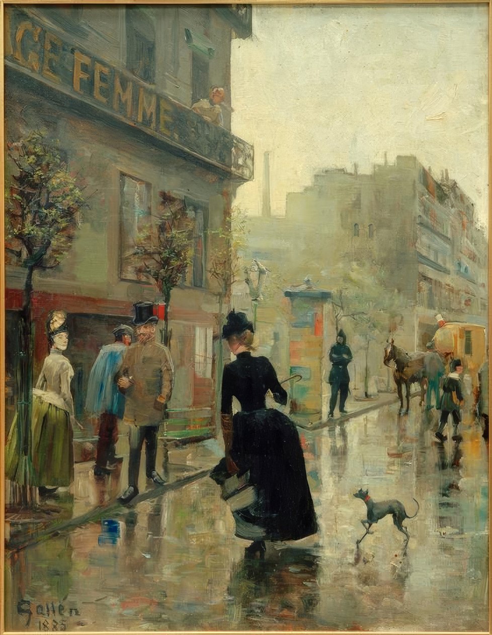 Boulevard i Paris af Akseli Valdemar Gallen Kallela