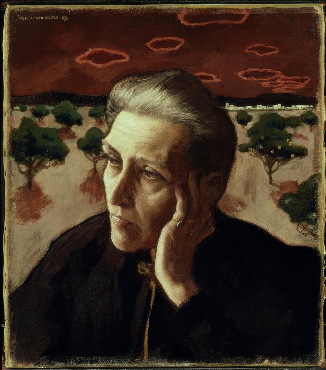 Kunstnerens mor af Akseli Valdemar Gallen Kallela