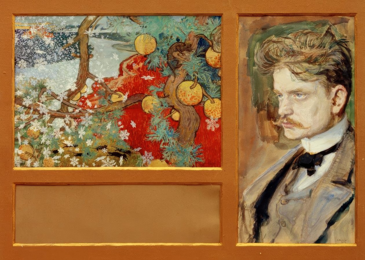 En Saga - Fantastisk landskab med et portræt af Jean Sibelius af Akseli Valdemar Gallen Kallela