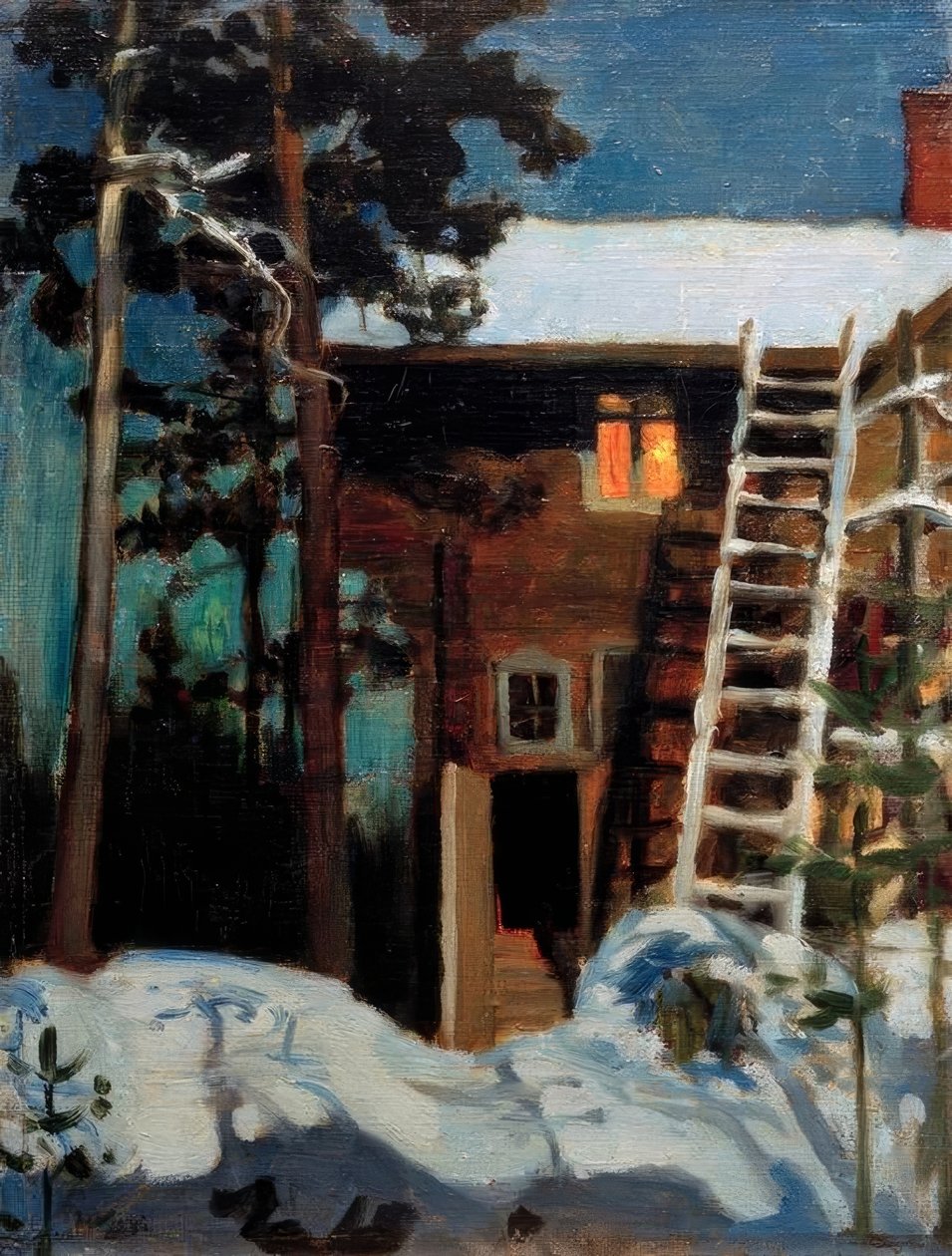 Kalela im Winter af Akseli Valdemar Gallen Kallela