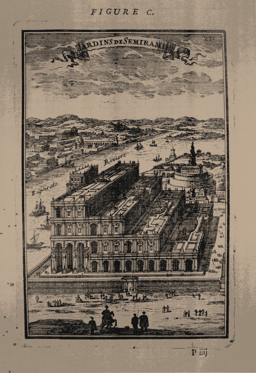 De hængende haver i Semiramis, 1683 af Alain Manesson Mallet
