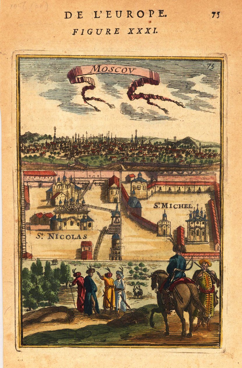 Moskva, 1683 af Alain Manesson Mallet