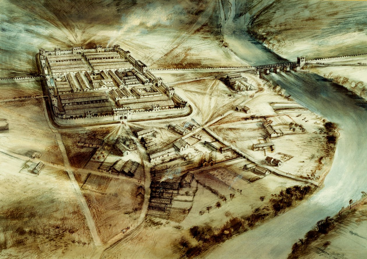 Chesters romerske fort, Hadrians mur, Northumberland, 20. århundrede af Alan Ernest Sorrell