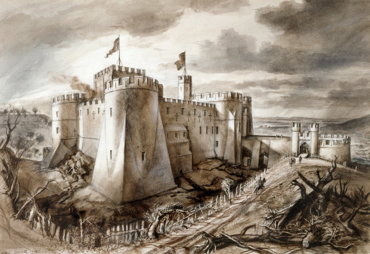 Goodrich Castle, slutningen af det 13. århundrede, c1959 af Alan Ernest Sorrell