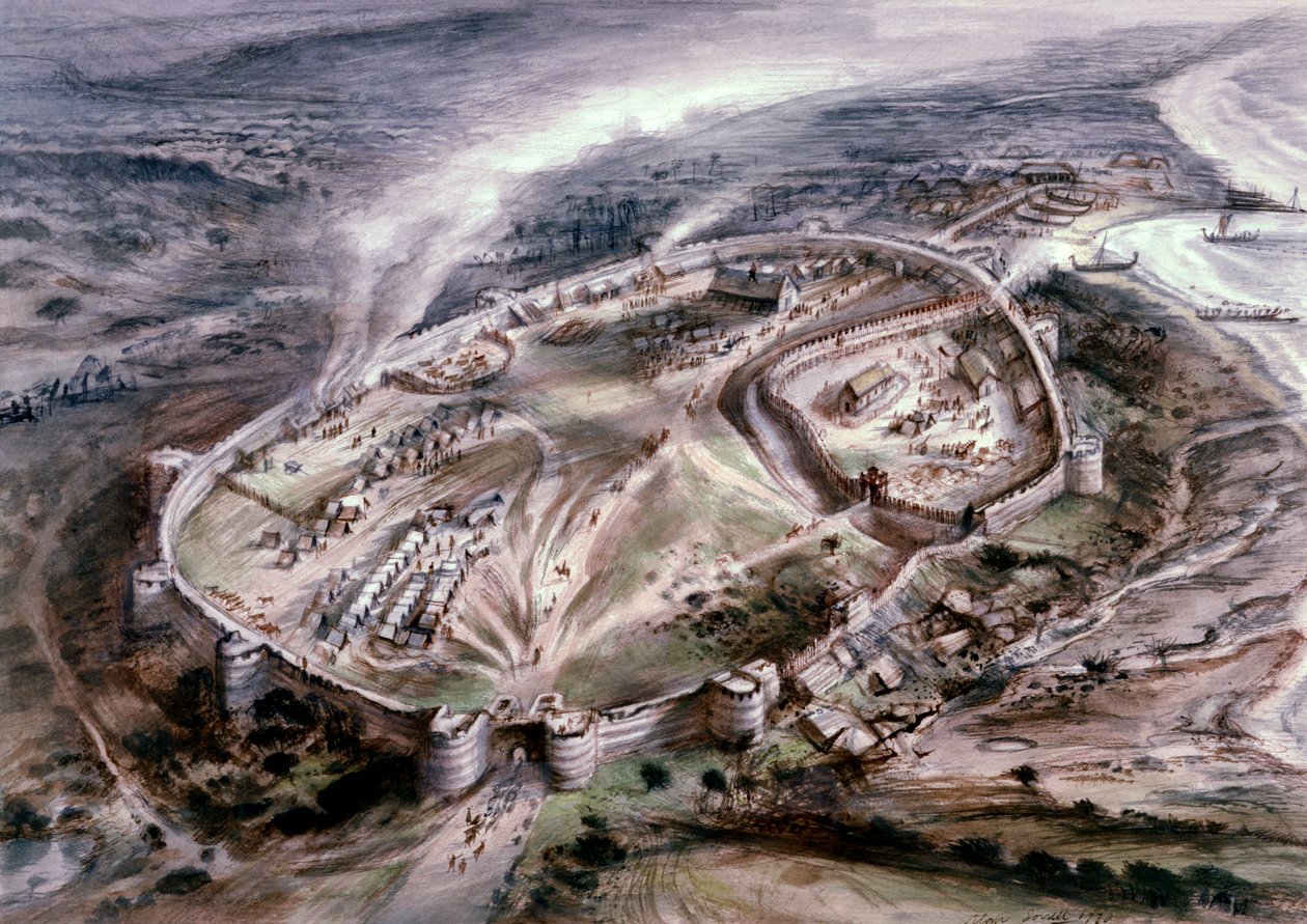 Pevensey Castle, c3. århundrede, c1960