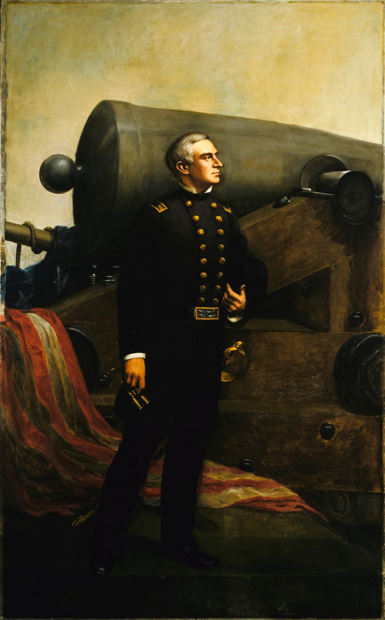 Den første kanon ved Fort Sumter (major Robert Anderson) af Alban Jasper Conant